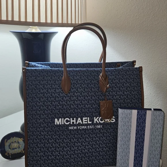 Michael Kors Blue Logo Tote Bag